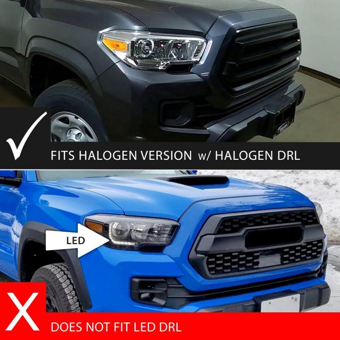 Projector Headlights for 2016-2023 Tacoma Black w/ Initiation & Sequential Signal
