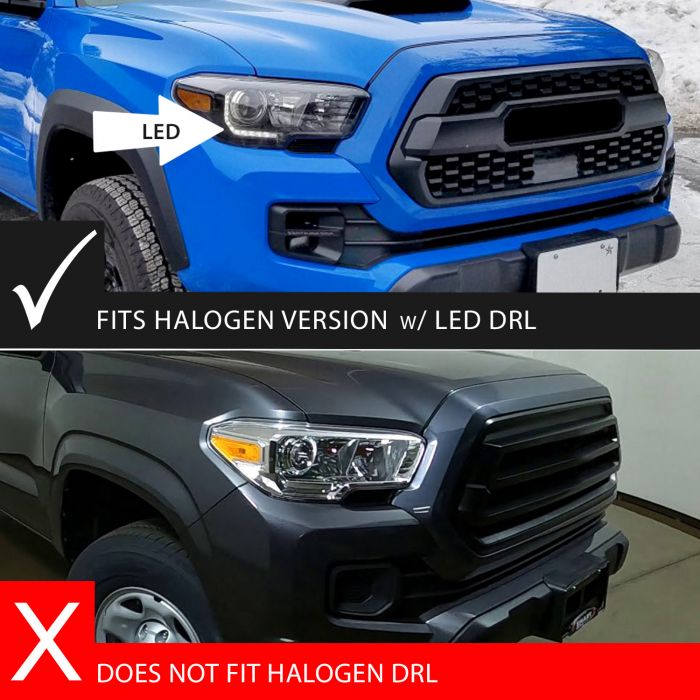 Projector Headlights for 2016-2023 Tacoma Black w/ Initiation & Sequential Signal