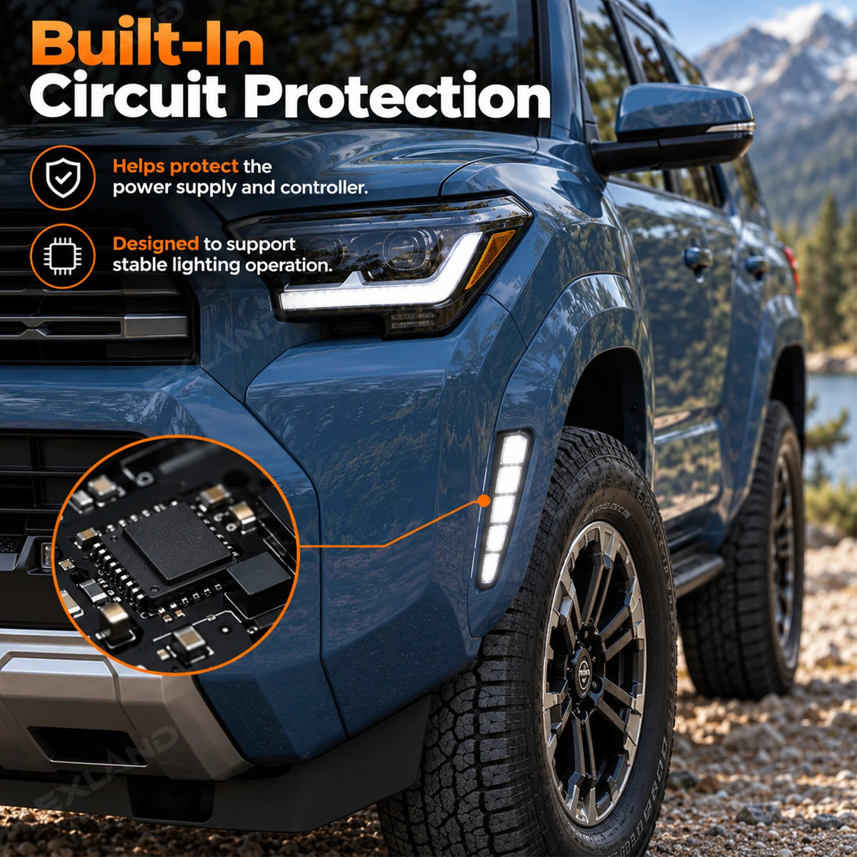 Dual-Color LED Fender Lights Lights for 2025+ 4Runner