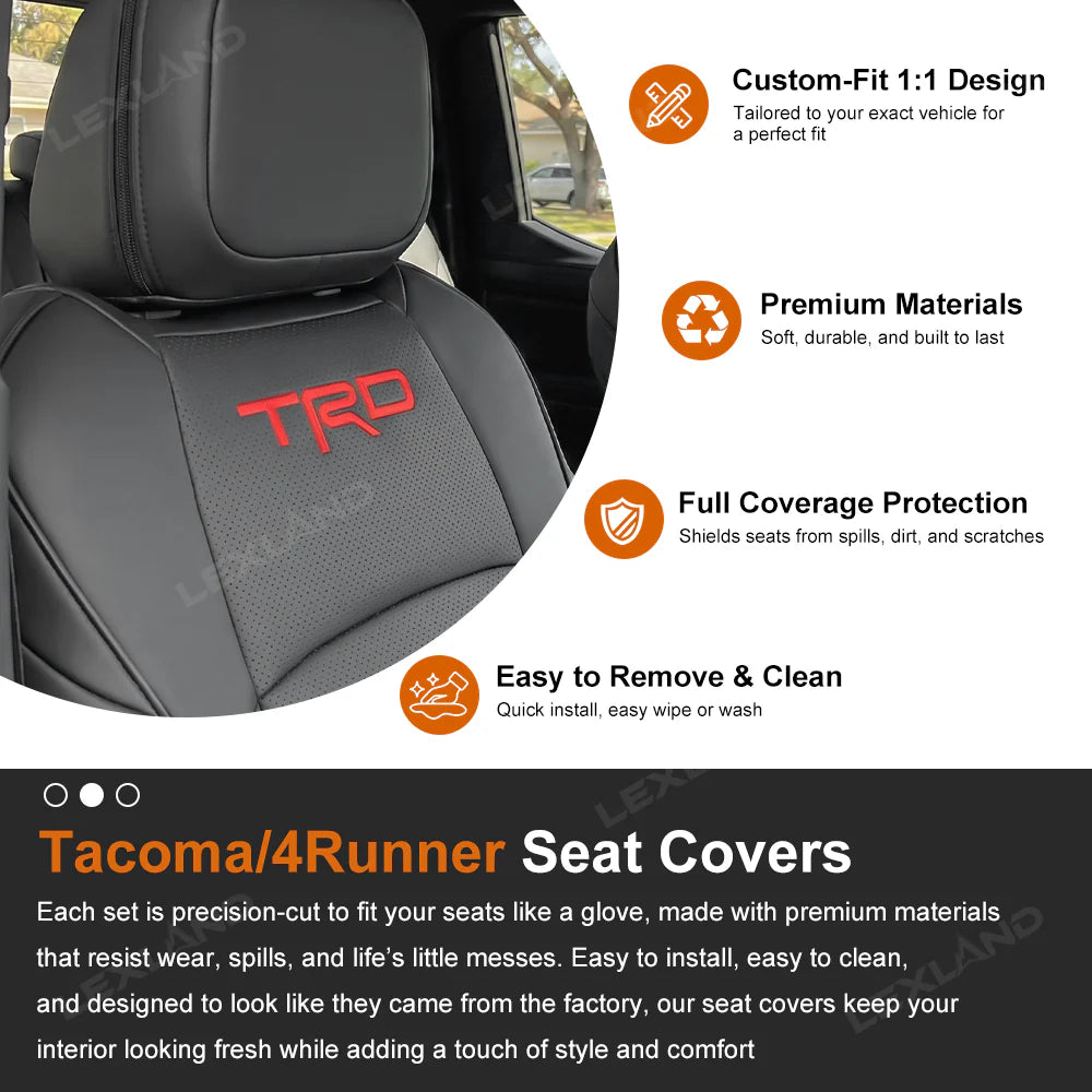 TRD-Embossed Seat Covers for 2024+ Tacoma