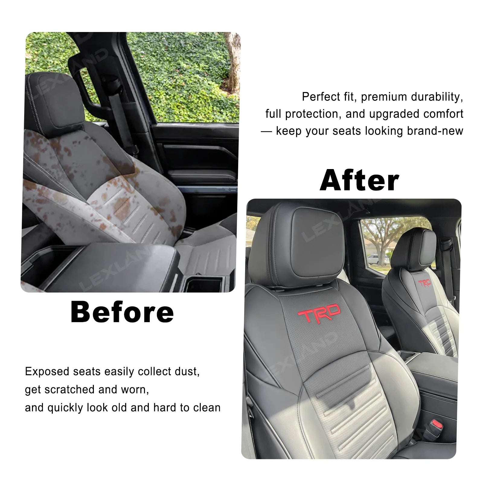 TRD-Embossed Seat Covers for 2024+ Tacoma