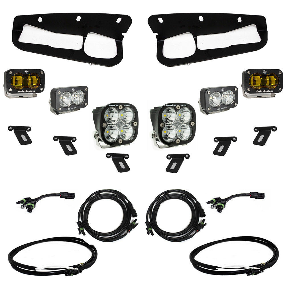 Ford S2 SAE “Sportsmen” Fog Pocket Light Kit - Ford 2021-On Bronco; Steel Bumper