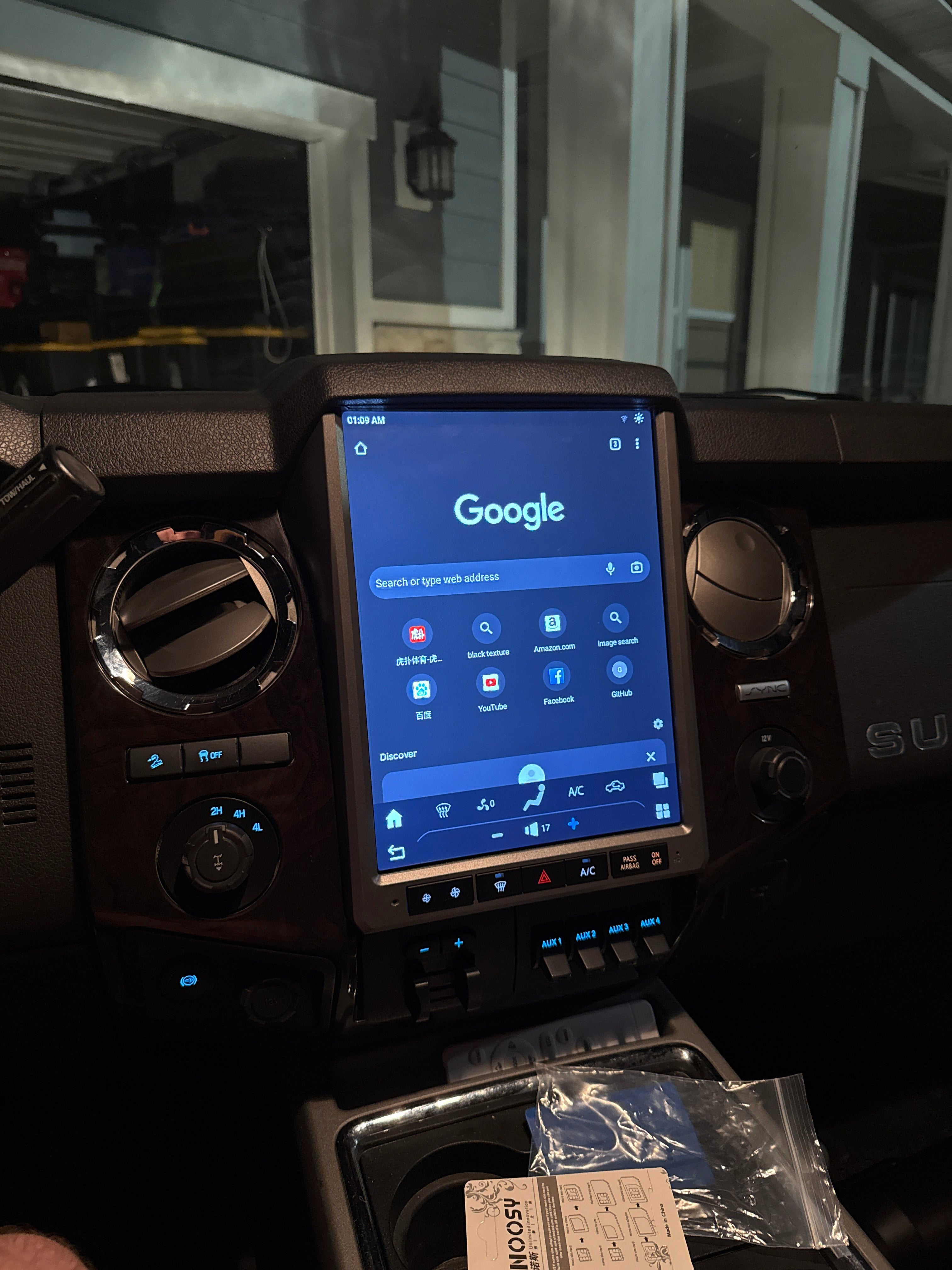 12.1" Vertical Dash Infotainment with Wireless Carplay for 2010-2016 Ford Superduty