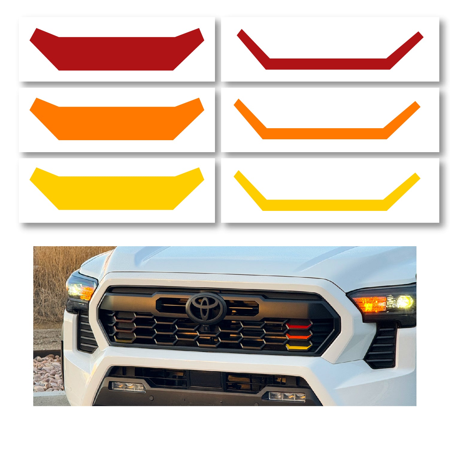 Heritage Vinyl Grille Decals for 2024+ Tacoma