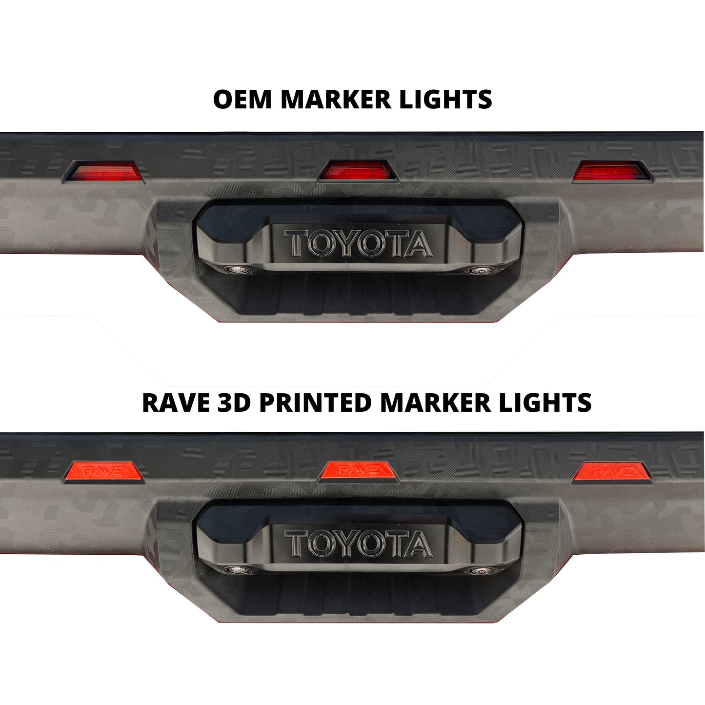 2022+ Tundra Tailgate Marker Lights w/ Wire Harness