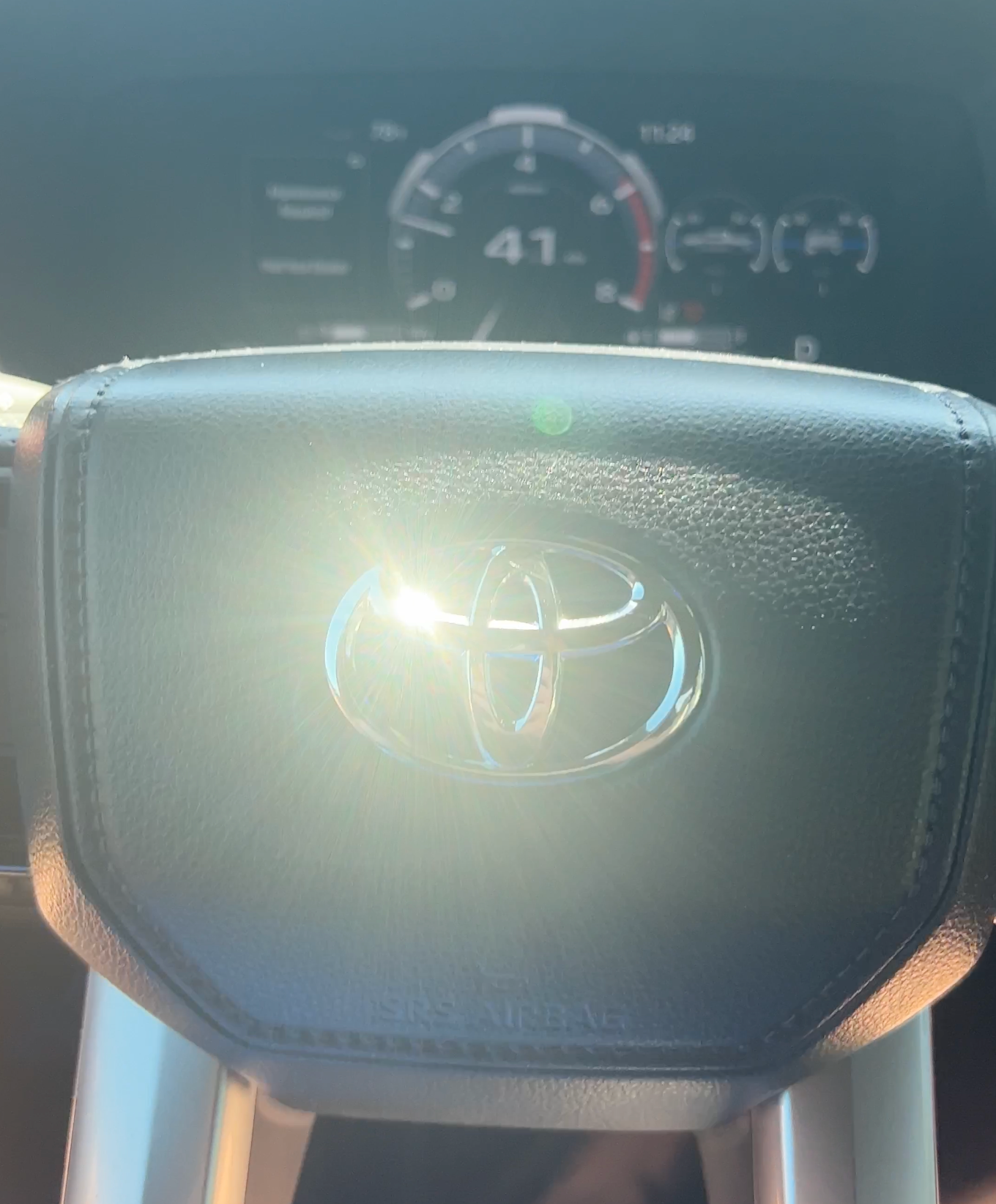 Black Toyota Steering Wheel Emblem Cover