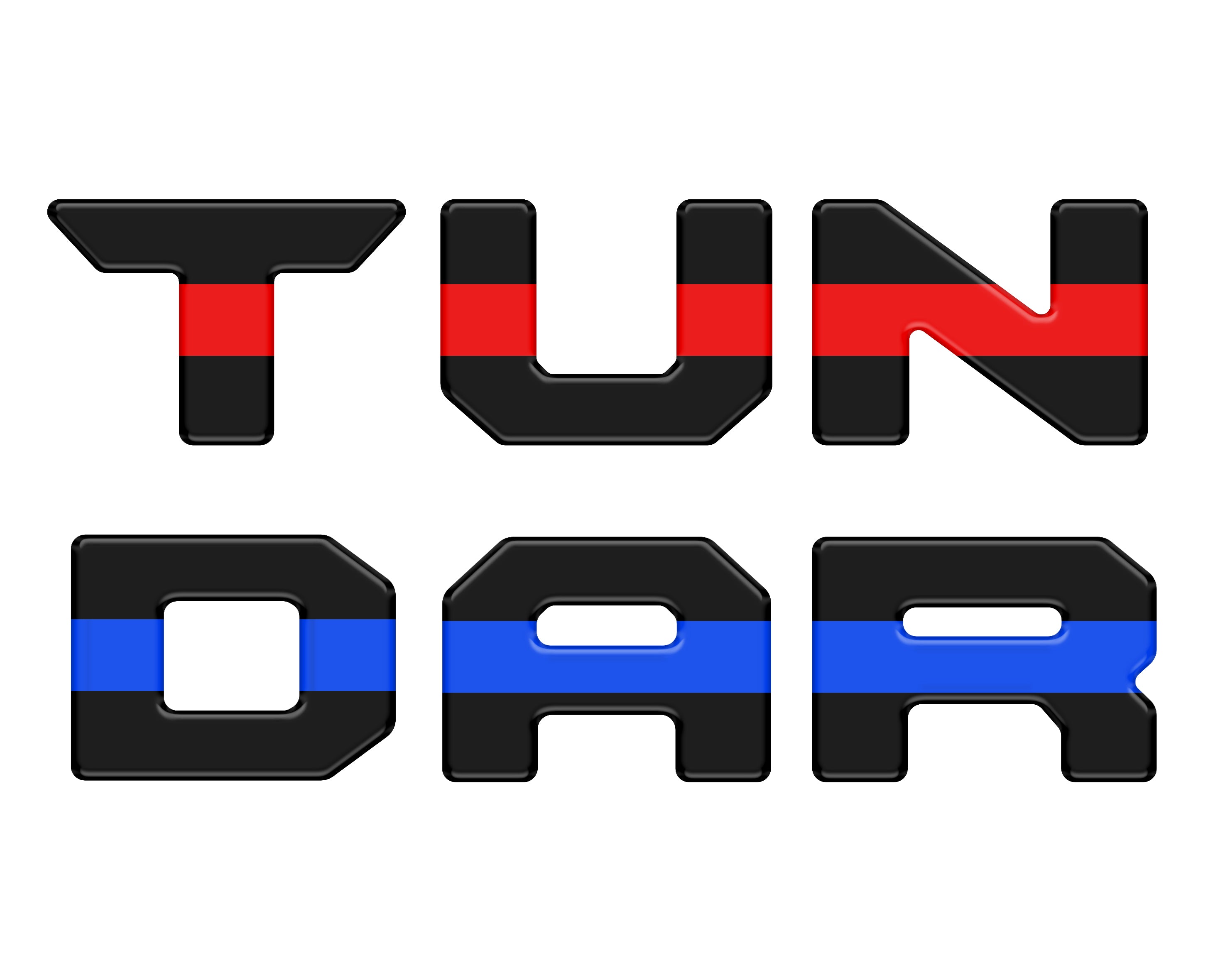 Bed Rail Tailgate Letter Overlays Fits 2022-2026 Toyota Tundra