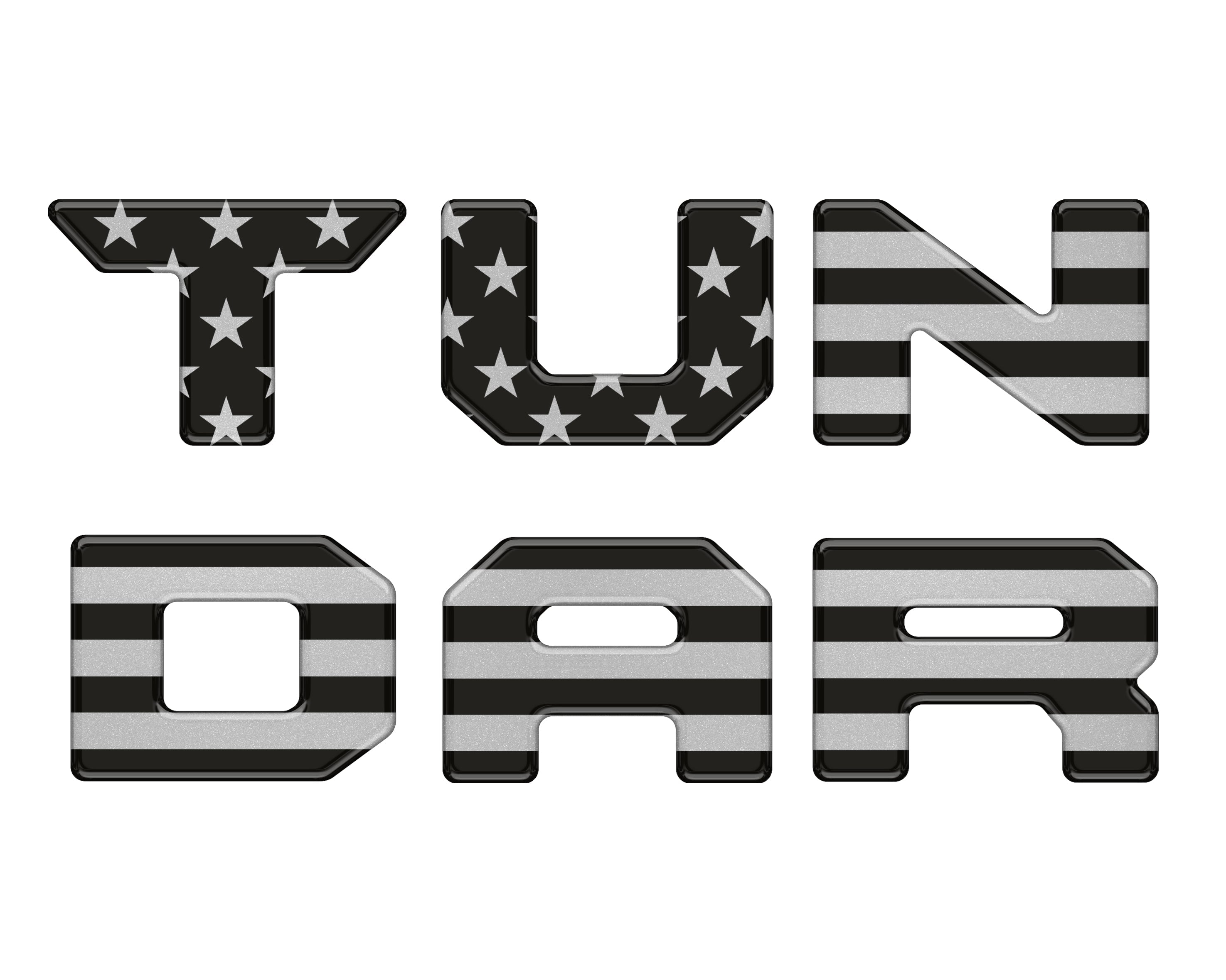 Bed Rail Tailgate Letter Overlays Fits 2022-2026 Toyota Tundra