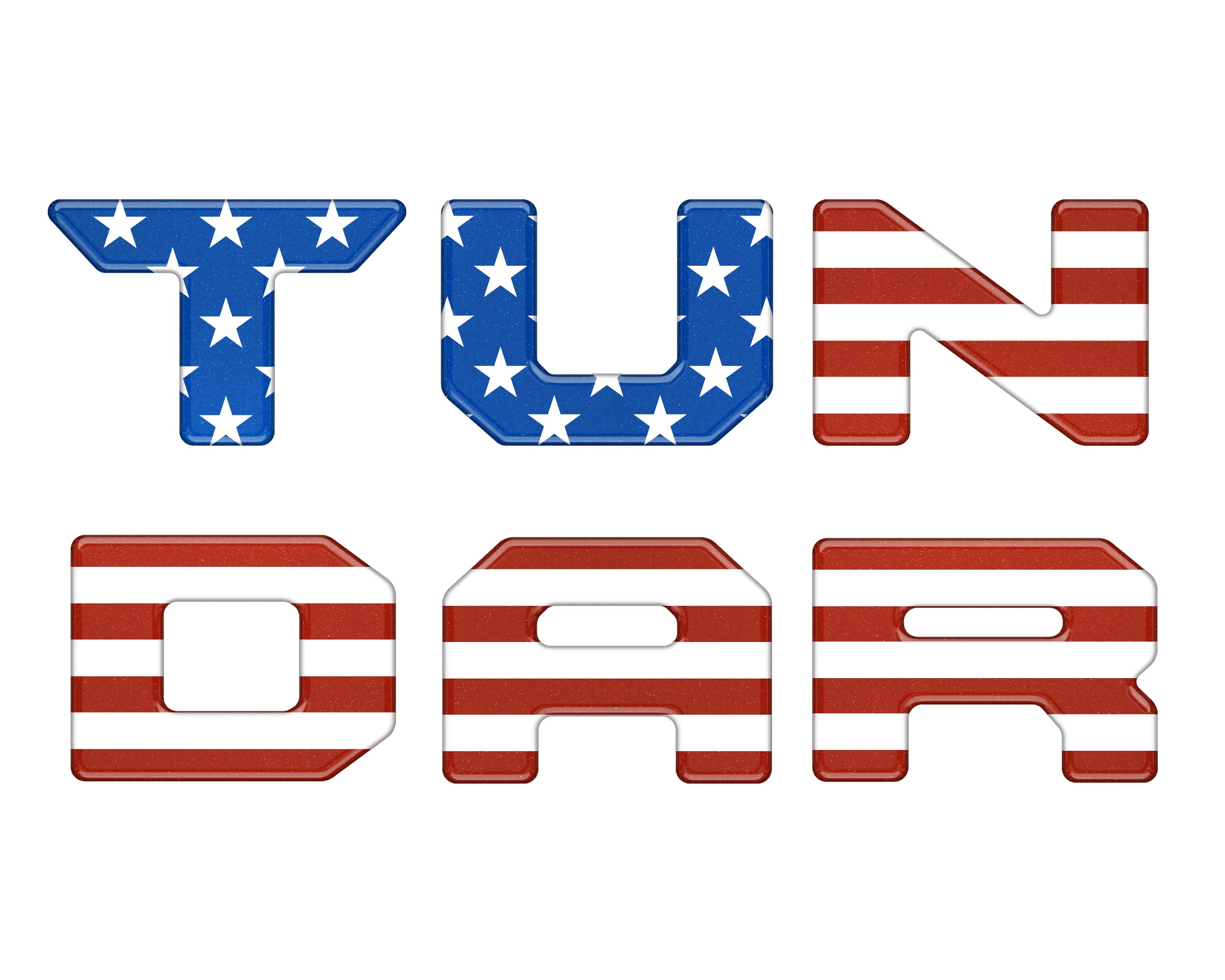 Bed Rail Tailgate Letter Overlays Fits 2022-2026 Toyota Tundra