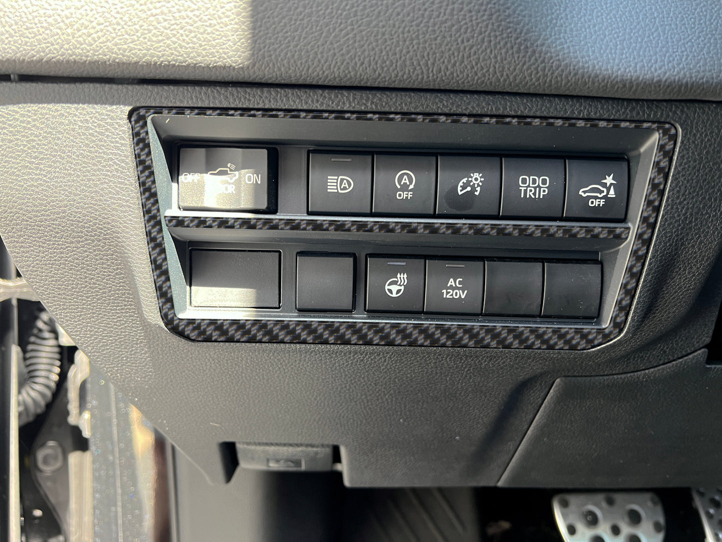 Dim Switch Panel Accent Overlays Fits 2022-2026 Toyota Tundra & 2023-2026 Toyota Sequoia