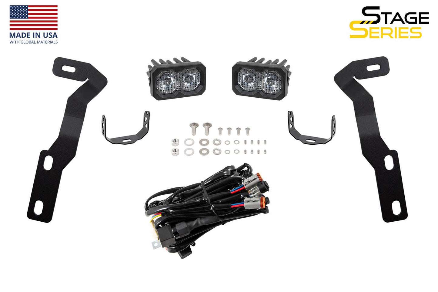Stage Series Backlit Ditch Light Kit for 2016-2023 Toyota Tacoma