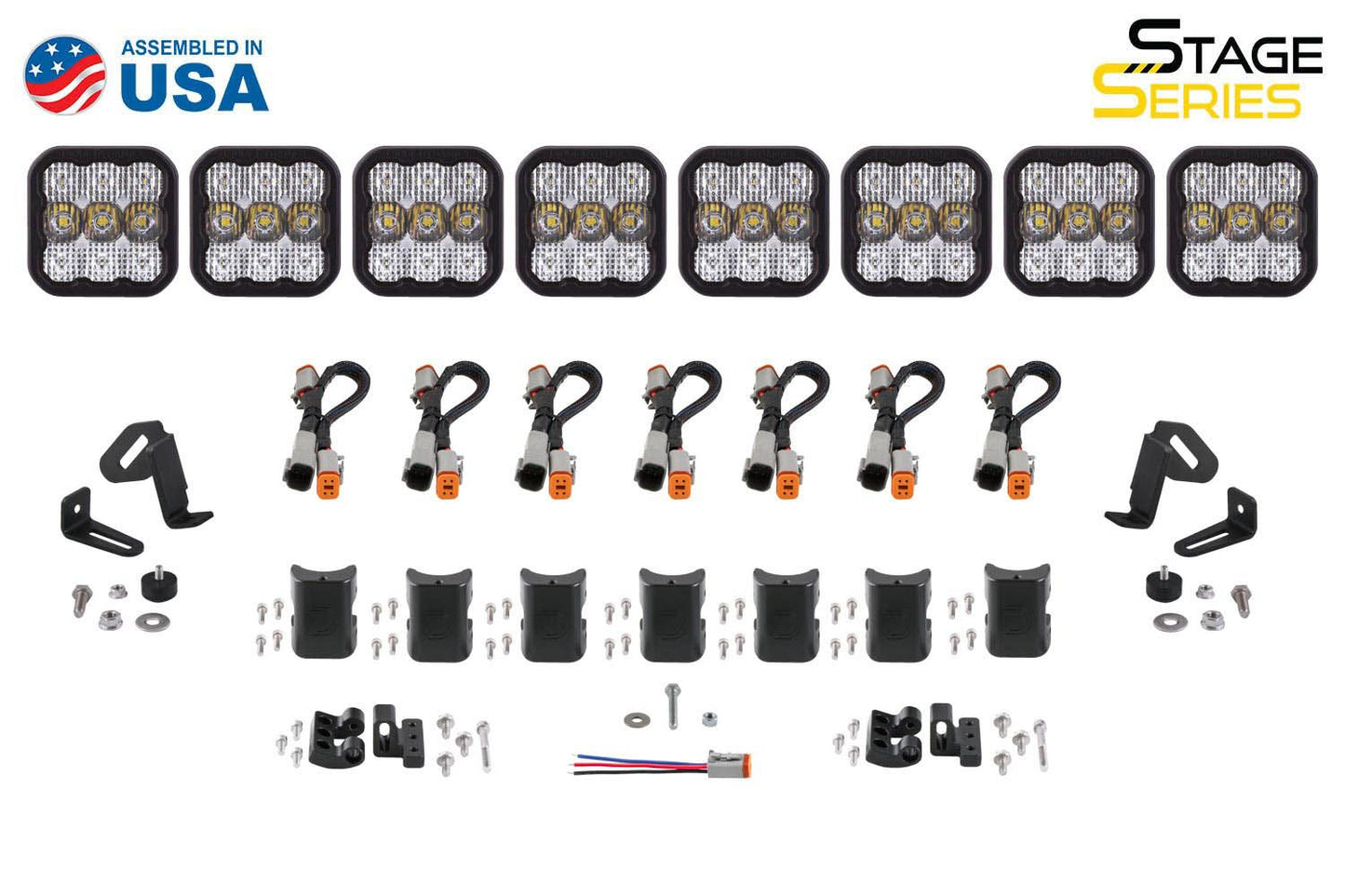 8-Pod SS5 Crosslink LED Roof Rack Light Bar Kit