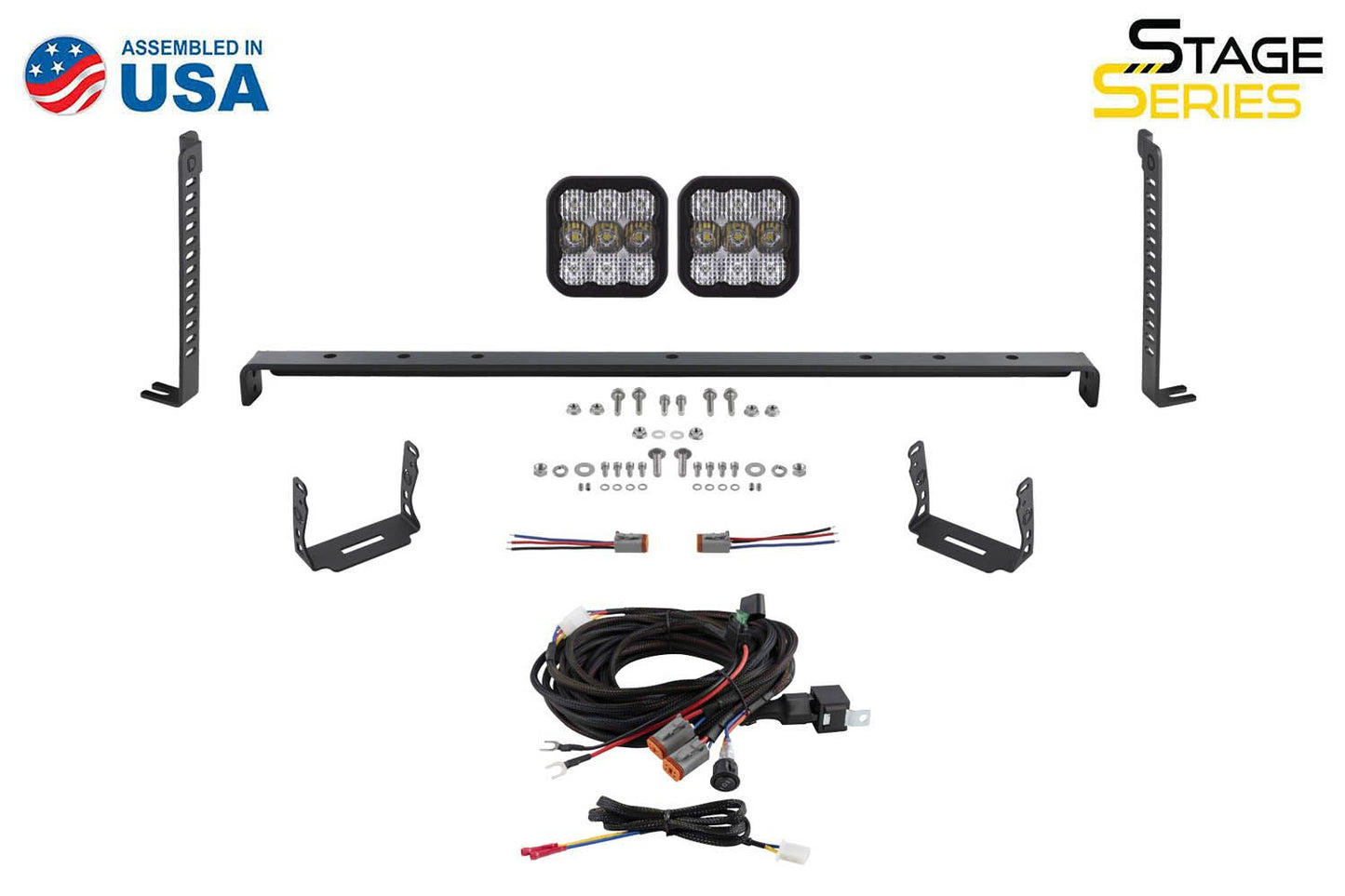Diode Dynamics 2014-2024 Toyota 4Runner SS5 Stealth Grille LED Light Pod Kit