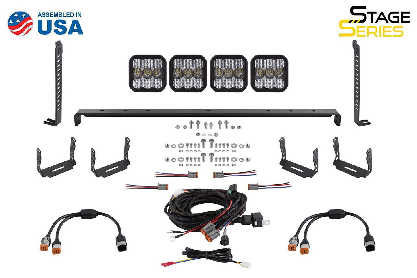 Diode Dynamics 2014-2024 Toyota 4Runner SS5 Stealth Grille LED Light Pod Kit