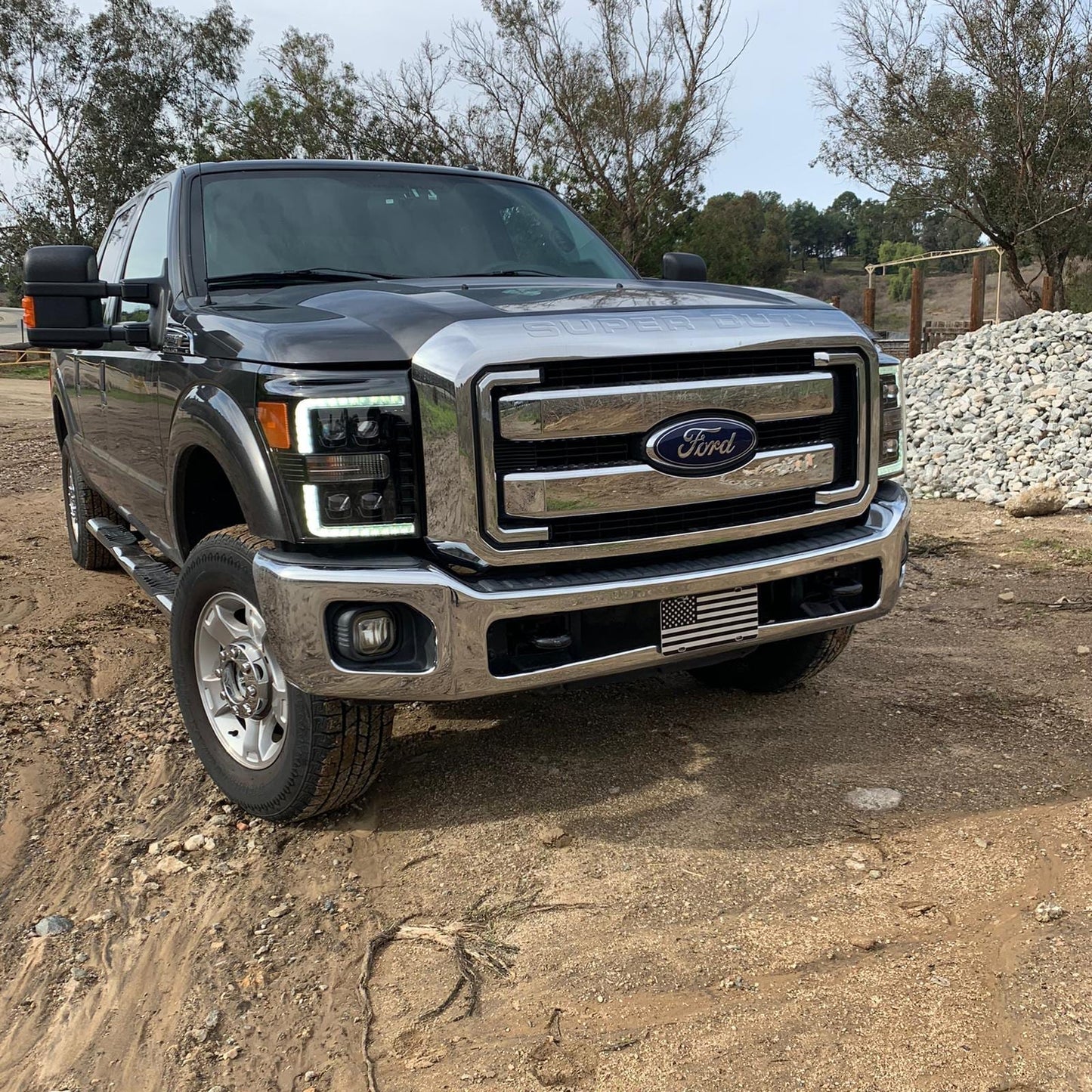 NOVA Alpha Black Headlights w/ Selectable Amber DRL for 2011-2016 Super Duty