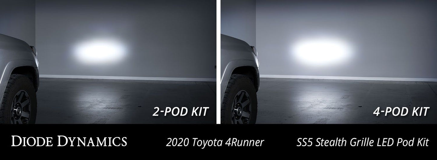2014-2024 Toyota 4Runner SS5 Stealth Grille LED Light Pod Kit