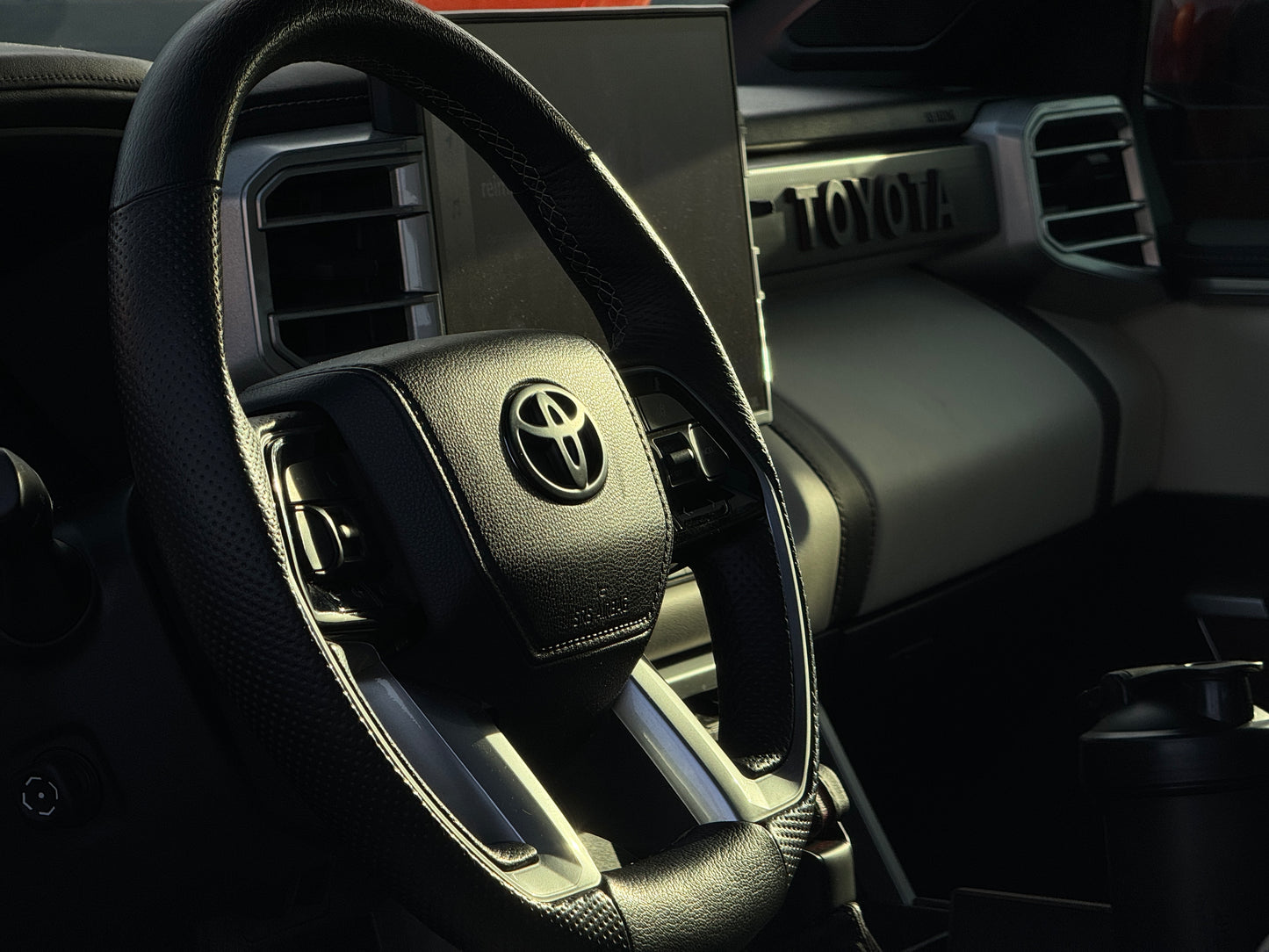 Black Toyota Steering Wheel Emblem Cover