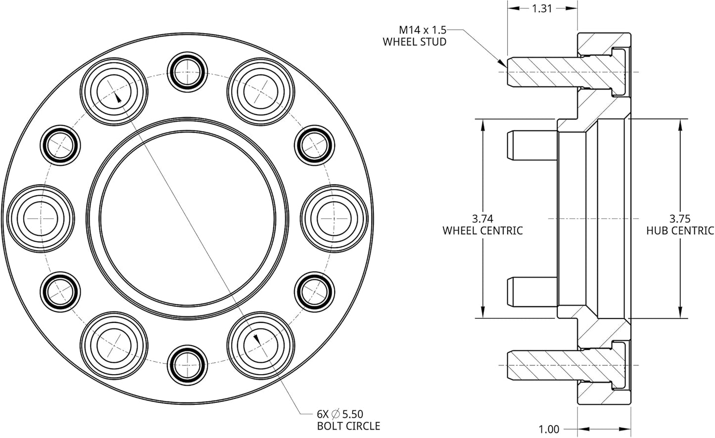 Spidertrax 1" Wheel Spacer Kit for 2023+ Sequoia