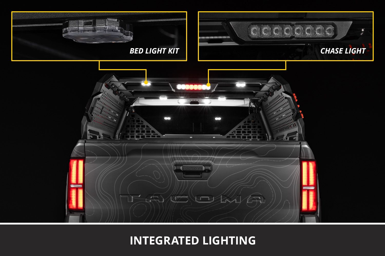 Diode Dynamics Kuat IBEX Bed Rack Kit for 2005-2025 Toyota Tacoma