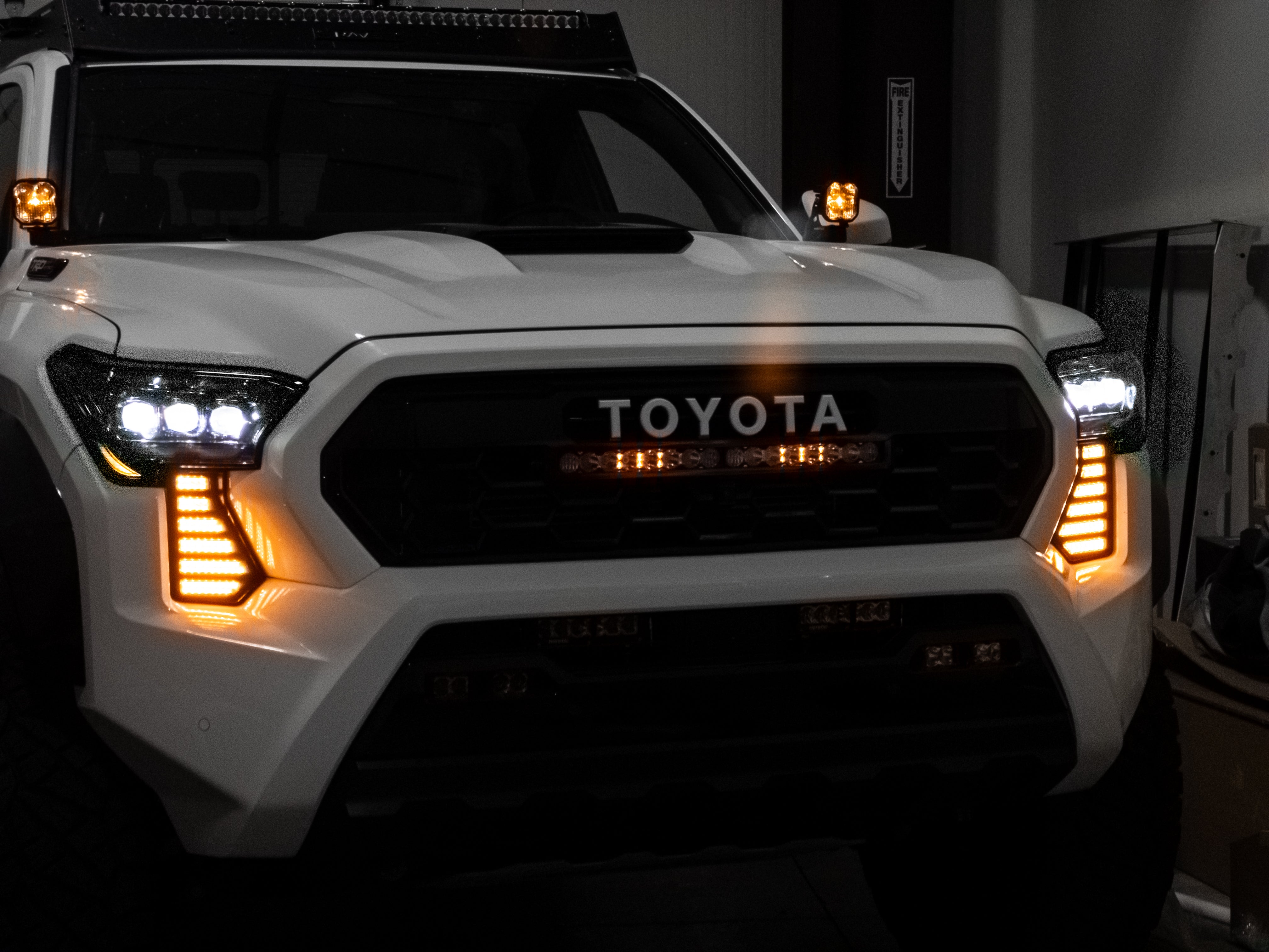 Smoked Fang Lights with Startup, DRL & Sequential Turn for 2024+ Tacoma