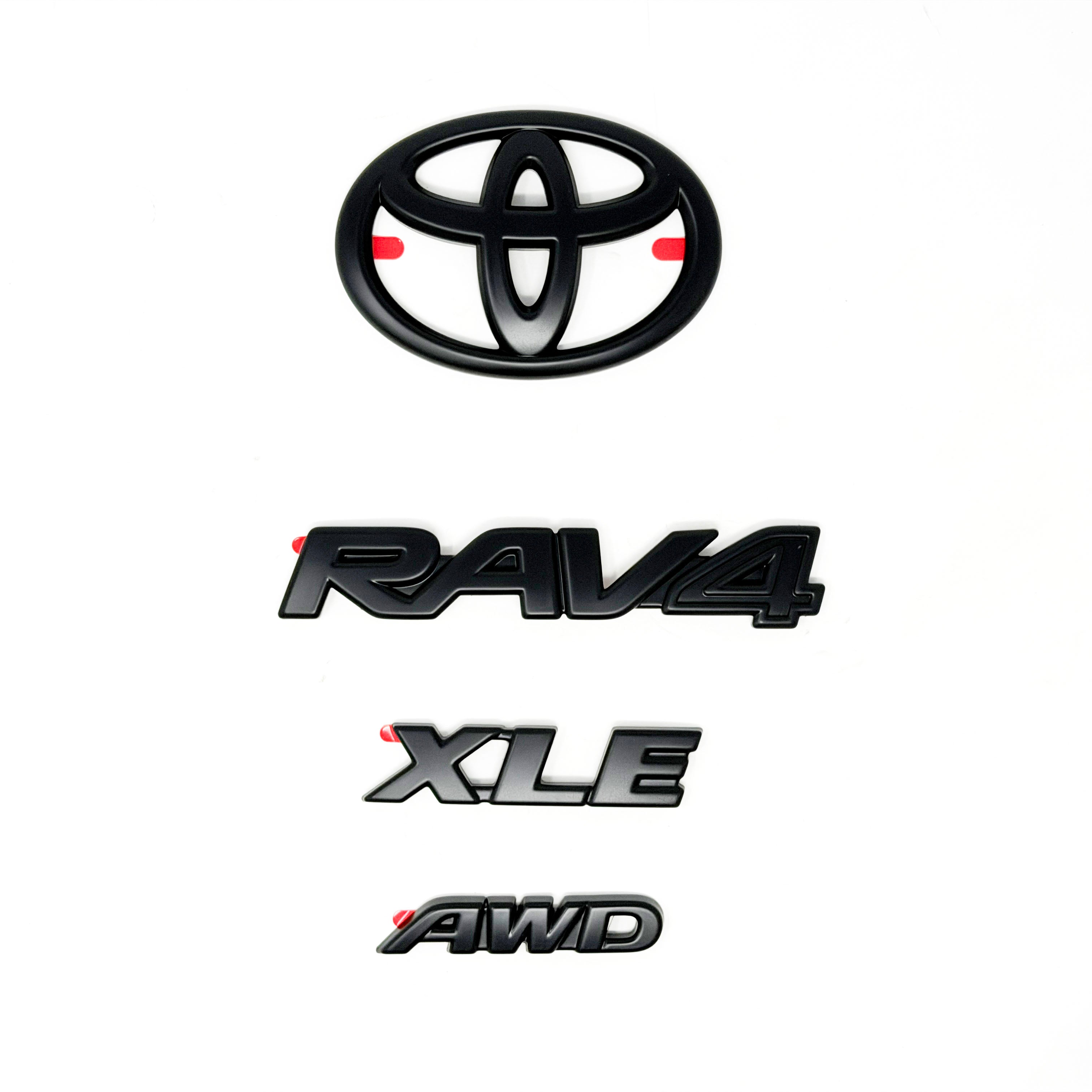 Blackout Badge Covers for 2019-2025 Rav4