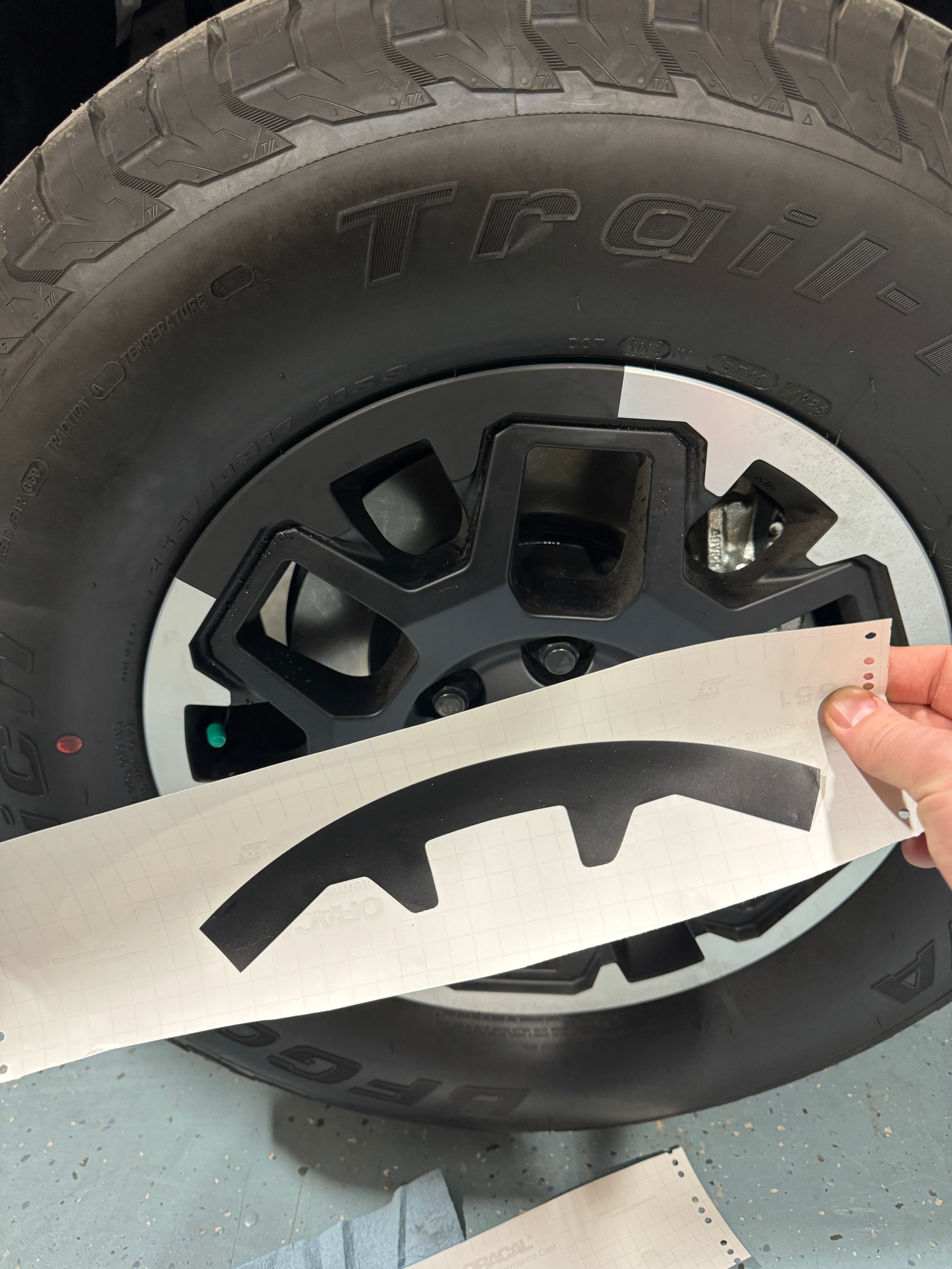 Vinyl Blackout Kit for 2024+ Tacoma 17” TRD Off Road Wheels