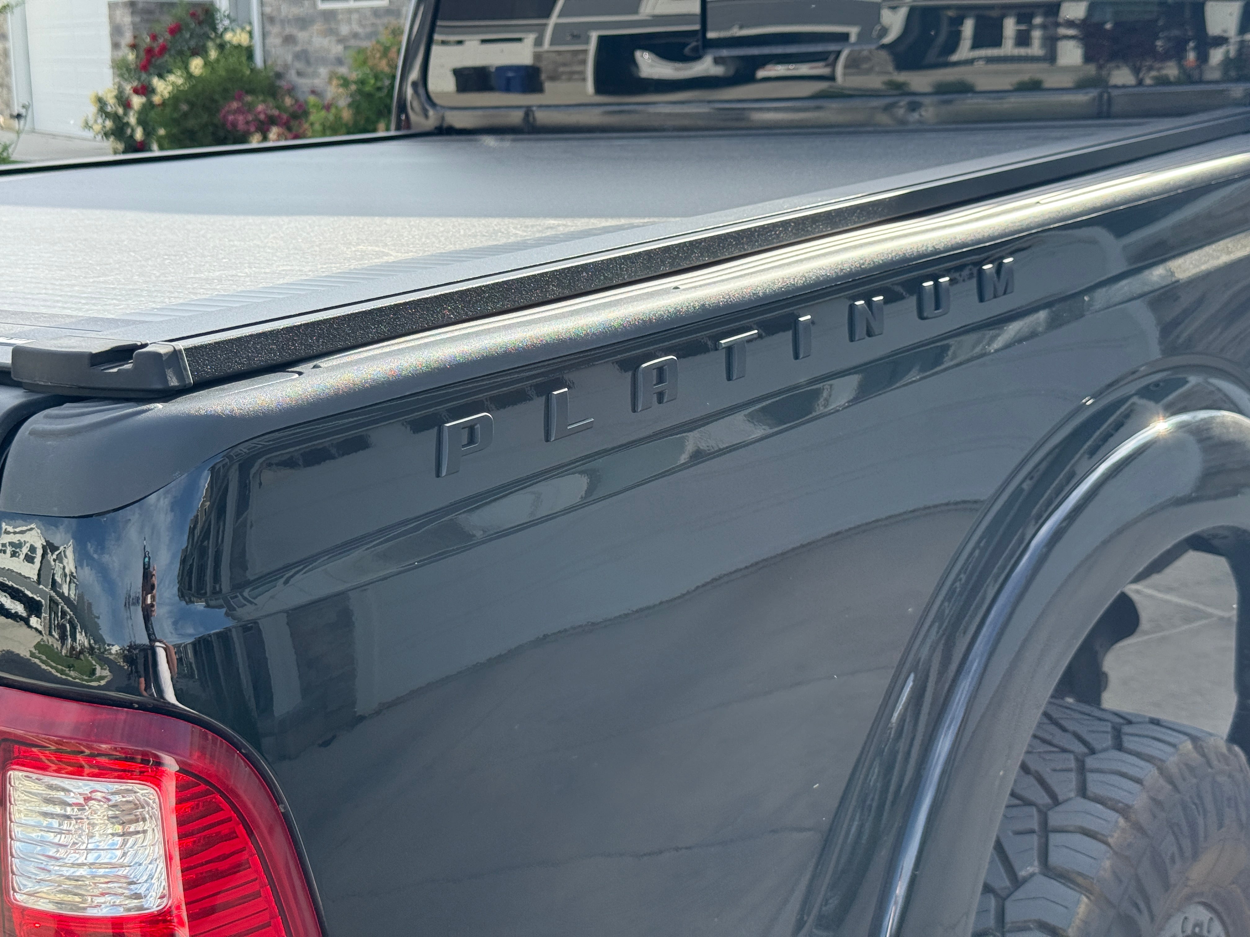 Matte Black Platinum Super Duty Bedside Emblem