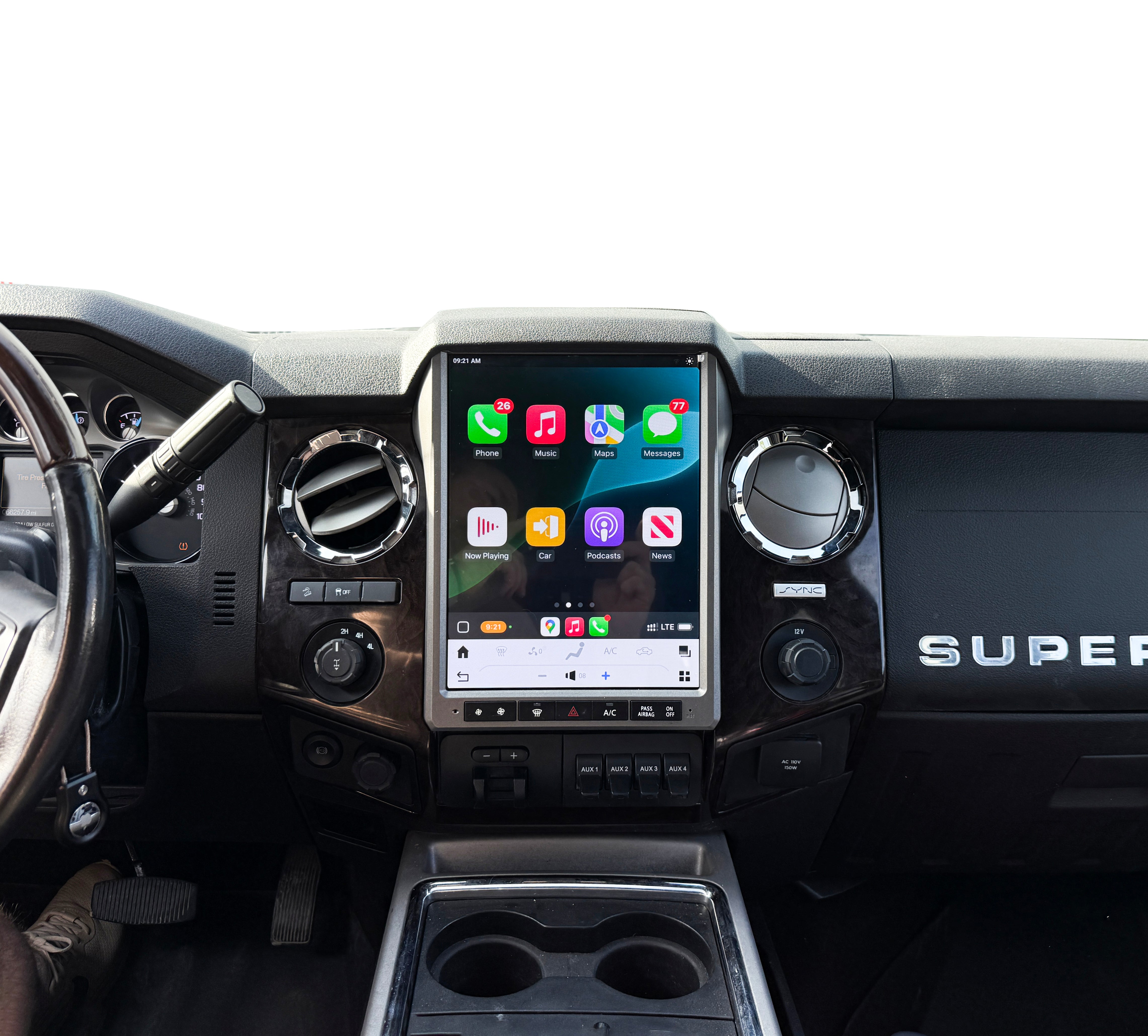 12.1" Vertical Dash Infotainment with Wireless Carplay for 2010-2016 Ford Superduty