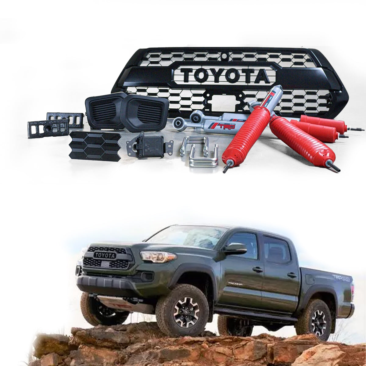 OEM 2" TRD Lift Kit for 2016-2023 Tacoma (includes OEM TRD Pro Grille)