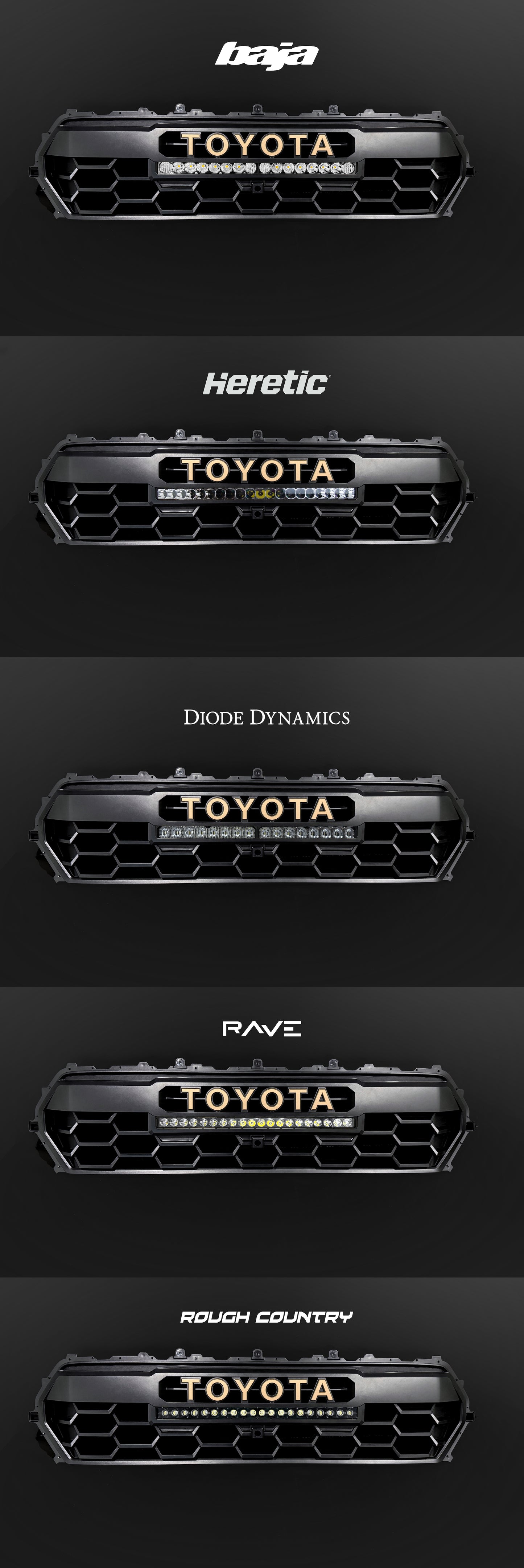 TRD Pro / Trailhunter Complete Grille Kit for 2024+ Tacoma