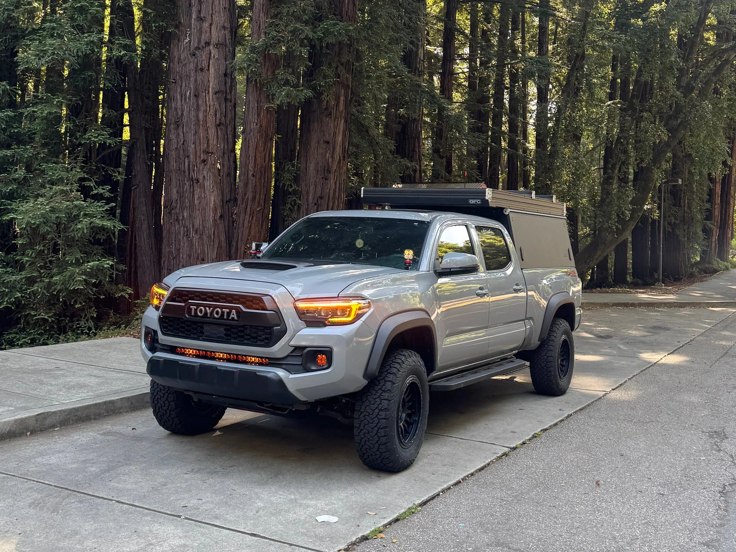 Black Front Fender Flares Pair For 2016-2023 Toyota Tacoma - Driver & Passenger Side