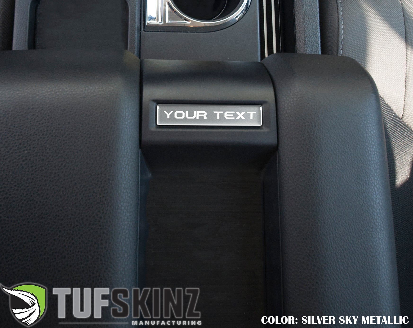 Center Console Badge-Custom Text - Fits 2014-2021 Toyota Tundra