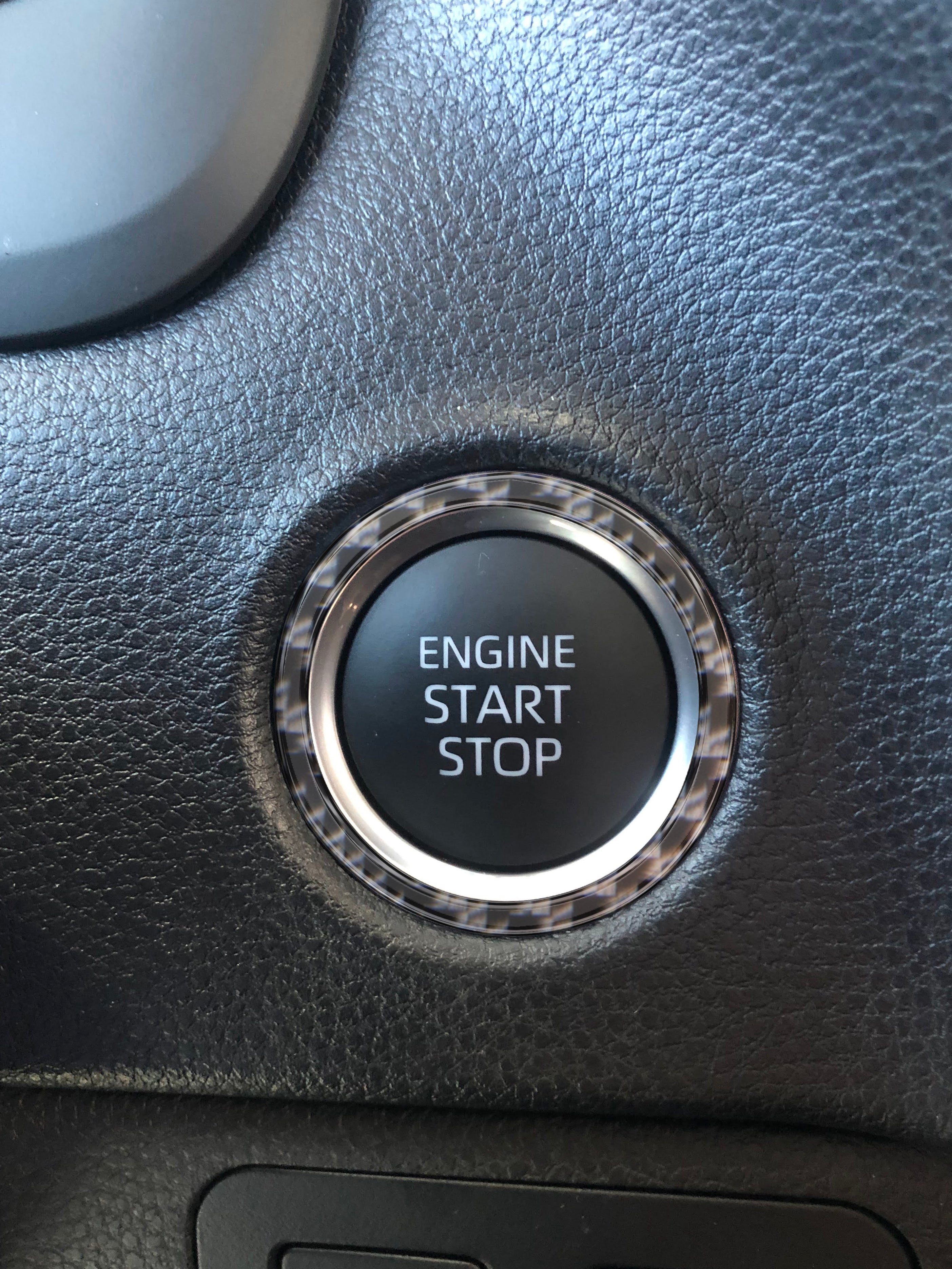 Push to Start Button Accent Trim Fits 2022-2026 Toyota Tundra & 2023-2026 Toyota Sequoia