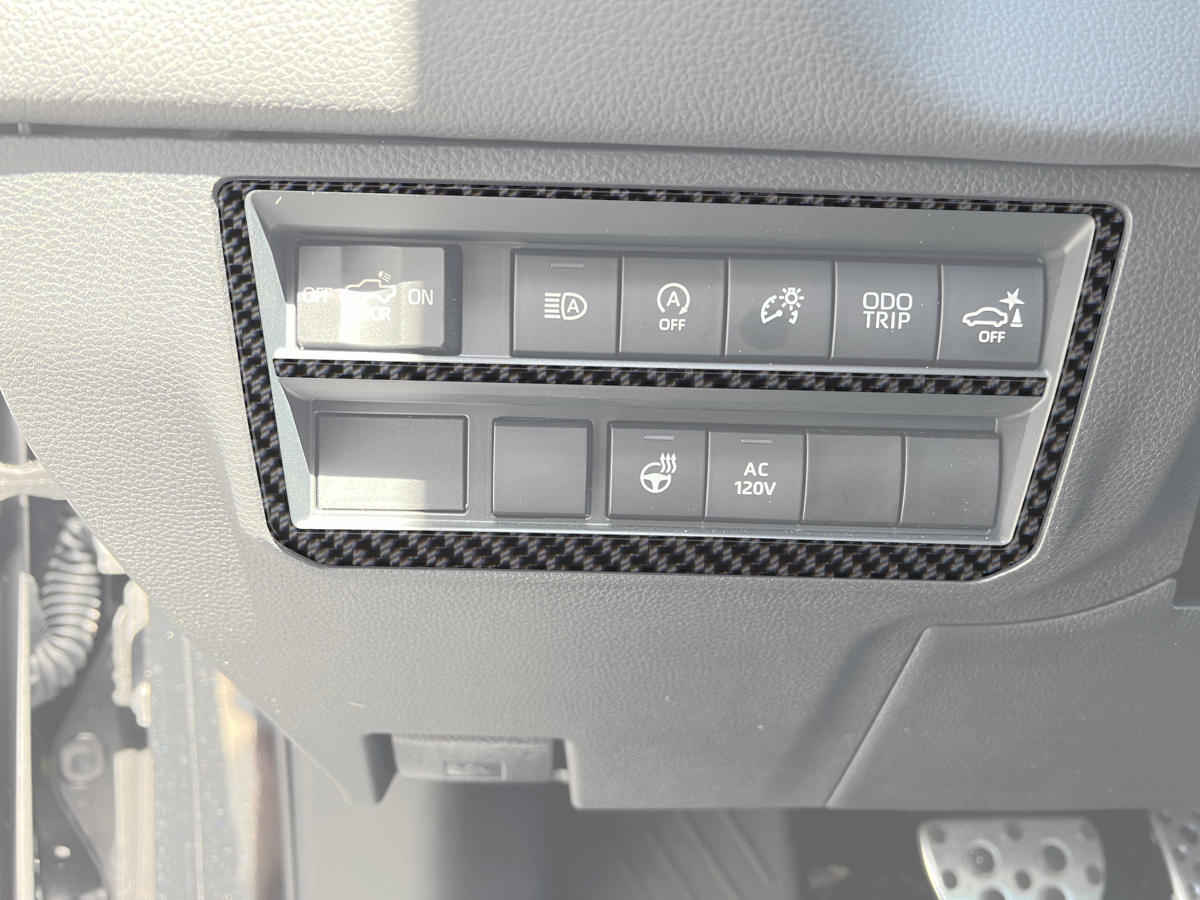 Dim Switch Panel Accent Overlays Fits 2022-2026 Toyota Tundra & 2023-2026 Toyota Sequoia