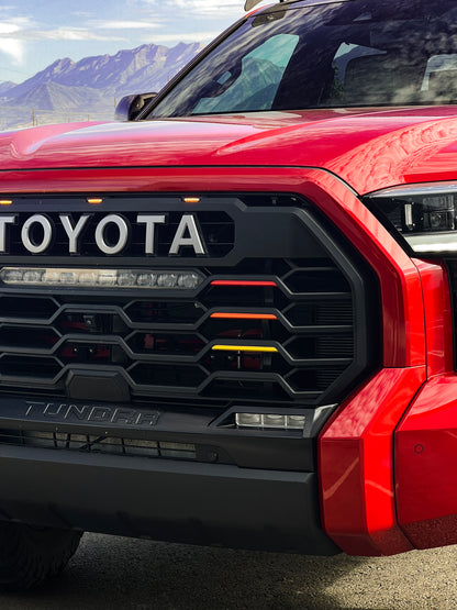 Heritage Accent Vinyl Decals for 2022+ Tundra Grille (Red/Orange/Yellow)